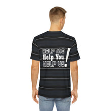 Load image into Gallery viewer, BLACK STRIPE Men's Polyester Tee (AOP)