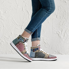 Load image into Gallery viewer, 209. Jean Patch High-Top Leather Sneakers - White / Black