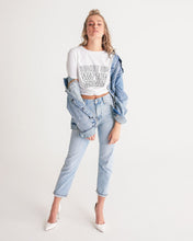 Load image into Gallery viewer, Stop the Genocide Women's Twist-Front Cropped Tee