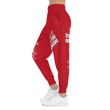 Load image into Gallery viewer, DARK RED Athletic Joggers (AOP)