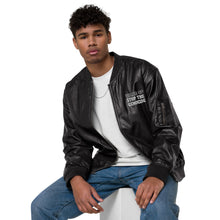 Load image into Gallery viewer, EBONY Leather Bomber Jacket