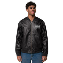 Load image into Gallery viewer, EBONY Leather Bomber Jacket