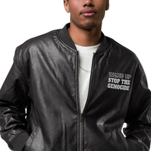 Load image into Gallery viewer, EBONY Leather Bomber Jacket