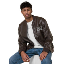 Load image into Gallery viewer, EBONY Leather Bomber Jacket