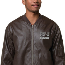 Load image into Gallery viewer, EBONY Leather Bomber Jacket