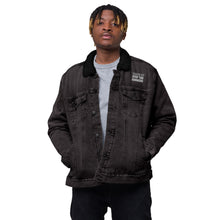Load image into Gallery viewer, BLACK DENIM STG Unisex denim sherpa jacket