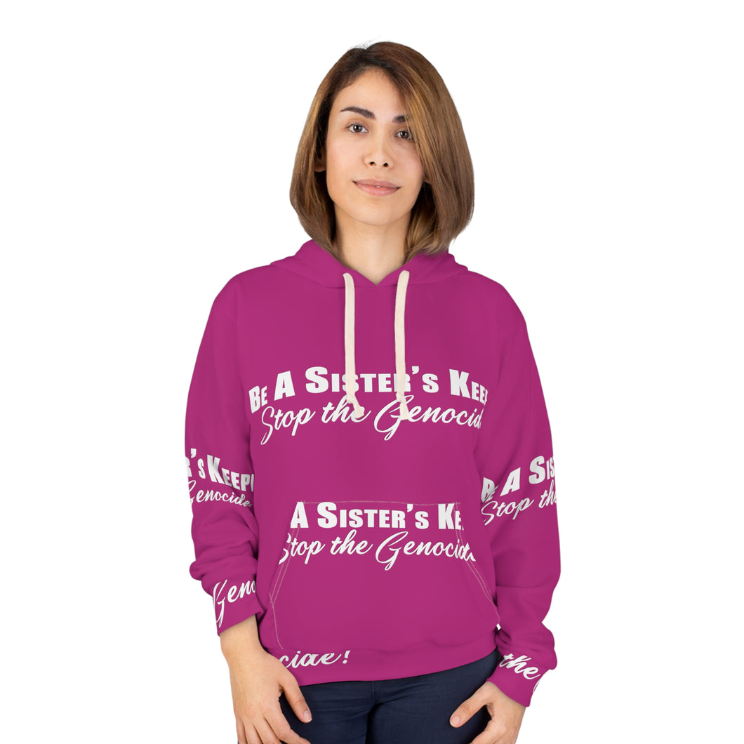 Fushia Sister Unisex Pullover Hoodie (AOP)