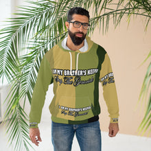 Load image into Gallery viewer, BEIGE STRIPE  MSK Unisex Pullover Hoodie (AOP)
