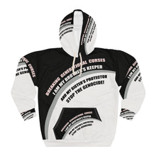 Load image into Gallery viewer, BLACK WHITE WAMM! MSK Unisex Pullover Hoodie (AOP)
