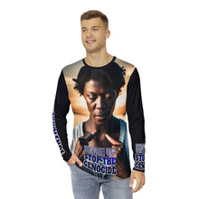 Load image into Gallery viewer, Black Sleeve Men's Long Sleeve Shirt (AOP)
