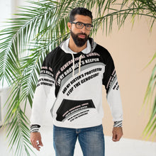 Load image into Gallery viewer, BLACK WHITE WAMM! MSK Unisex Pullover Hoodie (AOP)
