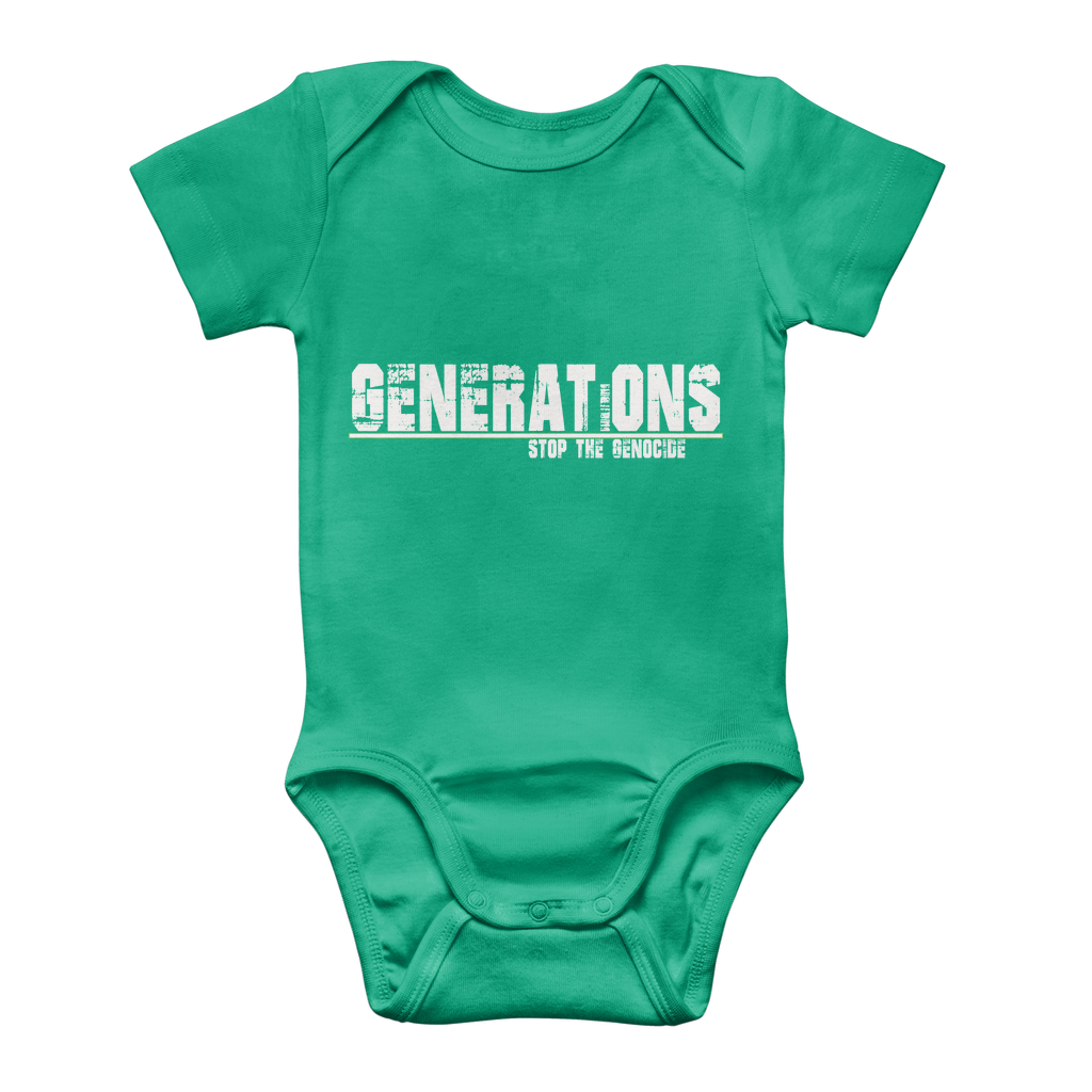 GENERATIONS WHITE Classic Baby Onesie Bodysuit