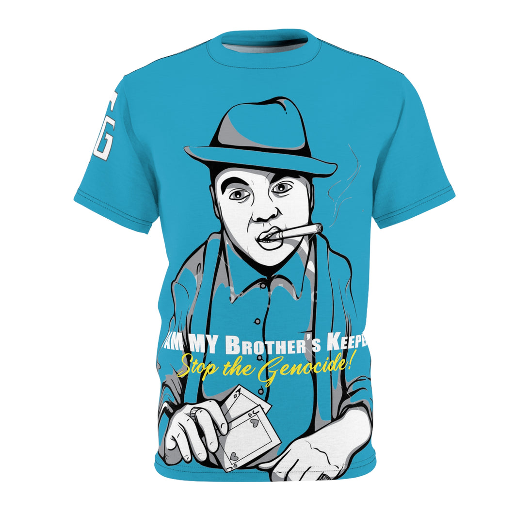 GANGSTA OFF YELLA GOOD Unisex Cut & Sew Tee (AOP)