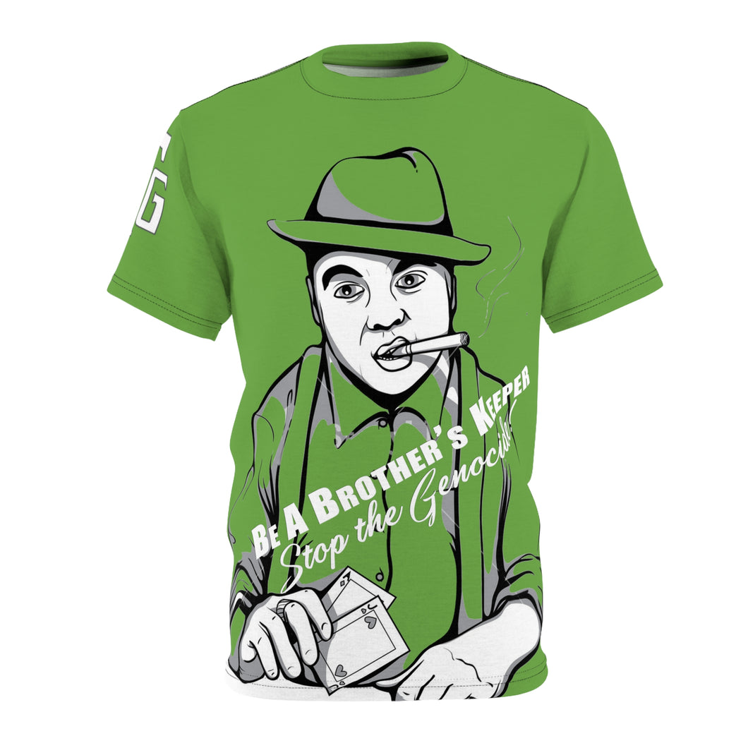 GANGSTA OFF YELLA GOOD Unisex Cut & Sew Tee (AOP)