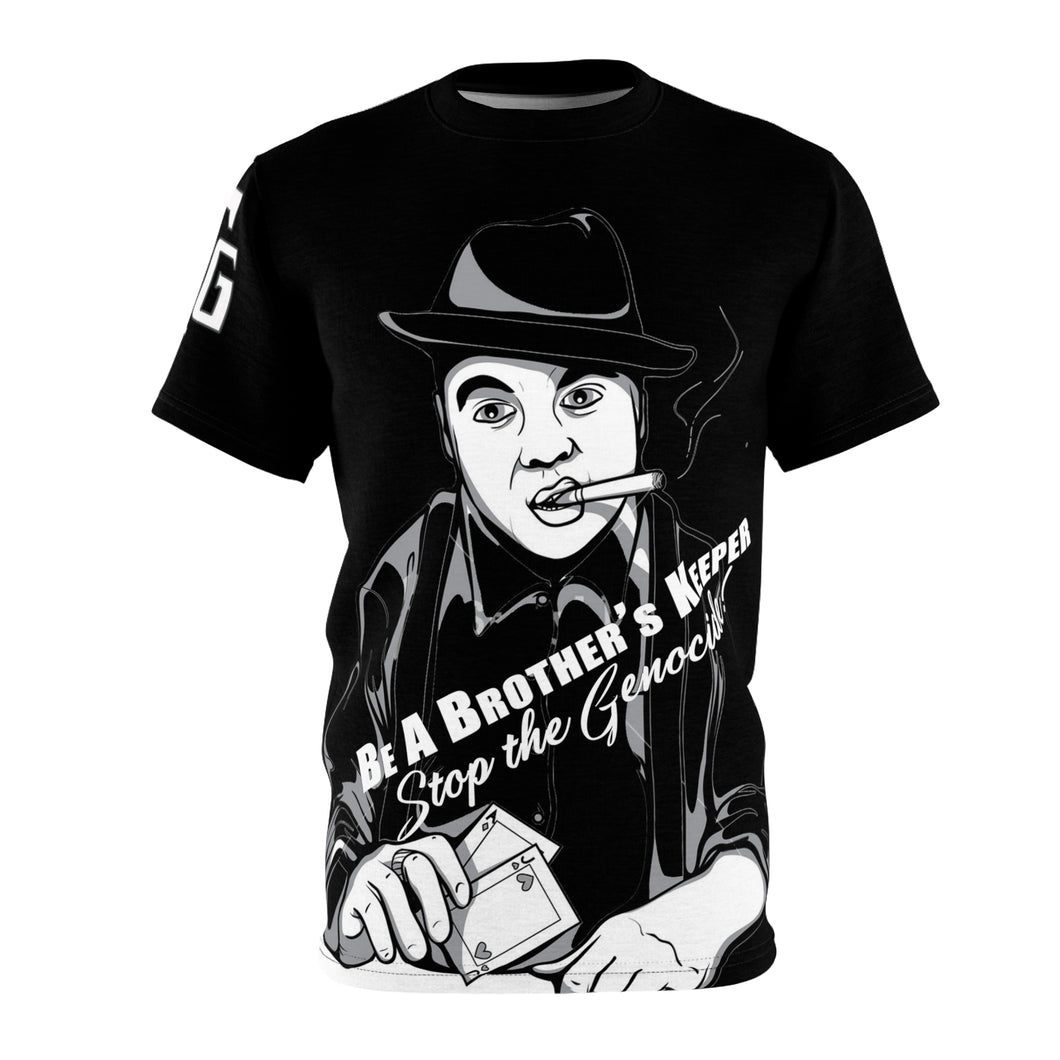 GANGSTA OFF YELLA GOOD Unisex Cut & Sew Tee (AOP)