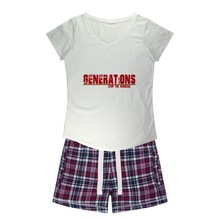 Load image into Gallery viewer, GENERATIONS RED Women&#39;s Sleepy Tee and Flannel Short
