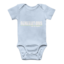 Load image into Gallery viewer, GENERATIONS WHITE Classic Baby Onesie Bodysuit
