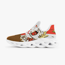 Load image into Gallery viewer, 311. Emergency Red Bounce Mesh Knit Sneakers - White
