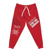 Load image into Gallery viewer, DARK RED Athletic Joggers (AOP)
