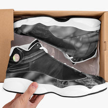 Load image into Gallery viewer, GREY 243. High-Top Leather Basketball Sneakers - White
