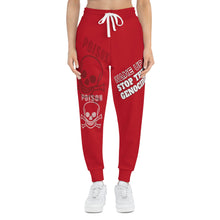 Load image into Gallery viewer, DARK RED Athletic Joggers (AOP)

