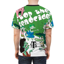 Load image into Gallery viewer, GREEN CARTOON Unisex Cut &amp; Sew Tee (AOP)
