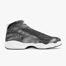 Load image into Gallery viewer, GREY 243. High-Top Leather Basketball Sneakers - White
