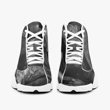 Load image into Gallery viewer, GREY 243. High-Top Leather Basketball Sneakers - White
