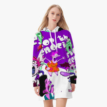 Load image into Gallery viewer, 226. GRAPE JUICE Women's AOP Hoodie Dress
