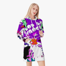 Load image into Gallery viewer, 226. GRAPE JUICE Women's AOP Hoodie Dress
