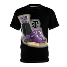 Load image into Gallery viewer, Black Unisex Cut &amp; Sew Tee (AOP)
