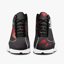 Load image into Gallery viewer, CANDY APPLE RED 244. High-Top Leather Basketball Sneakers - Black
