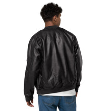 Load image into Gallery viewer, EBONY Leather Bomber Jacket
