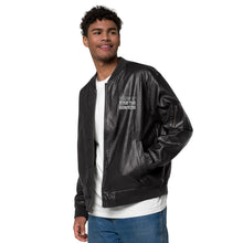 Load image into Gallery viewer, EBONY Leather Bomber Jacket
