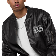 Load image into Gallery viewer, EBONY Leather Bomber Jacket
