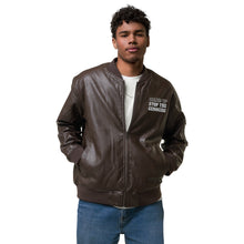 Load image into Gallery viewer, EBONY Leather Bomber Jacket
