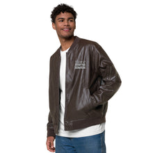 Load image into Gallery viewer, EBONY Leather Bomber Jacket
