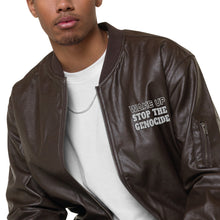 Load image into Gallery viewer, EBONY Leather Bomber Jacket
