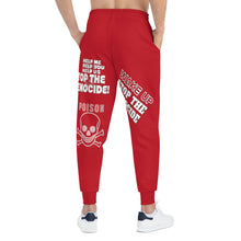Load image into Gallery viewer, DARK RED Athletic Joggers (AOP)
