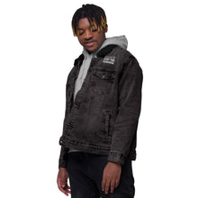 Load image into Gallery viewer, BLACK DENIM STG Unisex denim sherpa jacket
