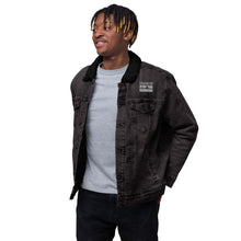 Load image into Gallery viewer, BLACK DENIM STG Unisex denim sherpa jacket
