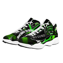 Load image into Gallery viewer, NO GUNS GREEN  of SF_D89 Basketball Shoes - White
